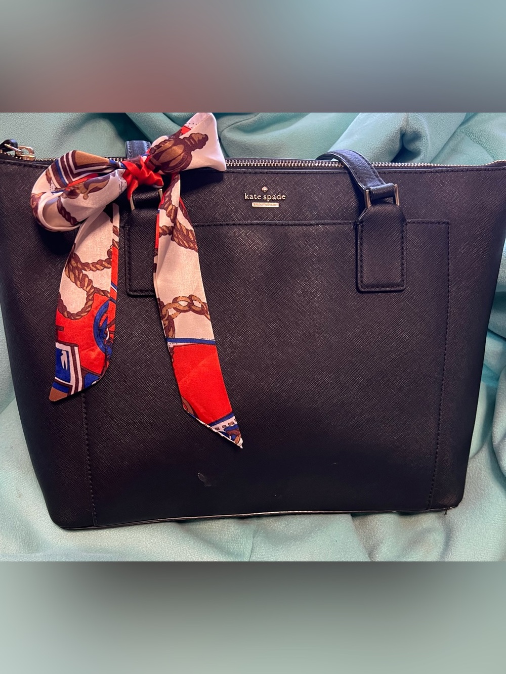 Kate Spade Black Saffiano Leather Medium Jensen Tote Bag